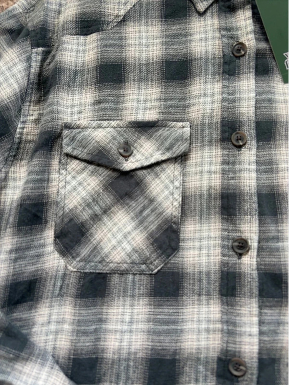Wild fable women's size medium black cream flannel shirt western fall - Picture 2 of 5